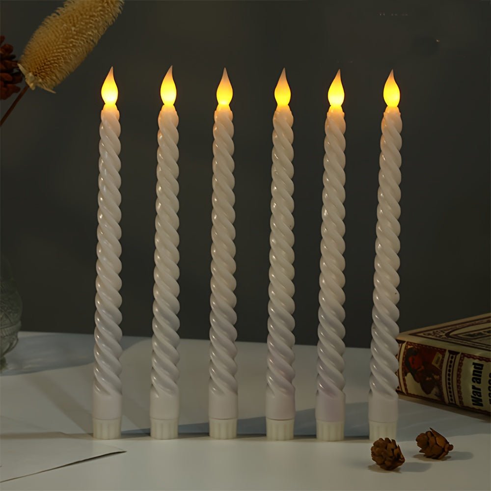 LED Candles Set of 6 – Realistic Flameless Wireless Candles for Home Decor
