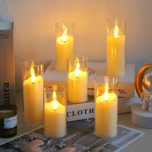 Flameless Electric Candles – Decorative Acrylic LED Candles for Home Decor
