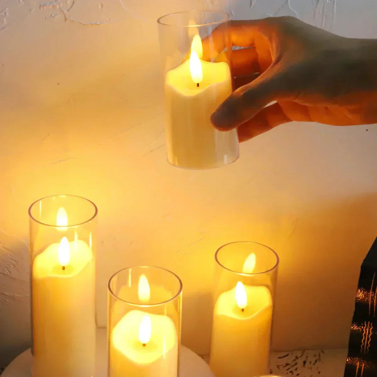 Flameless Electric Candles – Decorative Acrylic LED Candles for Home Decor