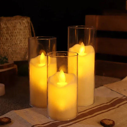 Flameless Electric Candles – Decorative Acrylic LED Candles for Home Decor