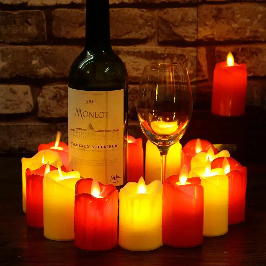 Flameless LED Candles – Elegant Battery-Powered Decor for Parties & Events