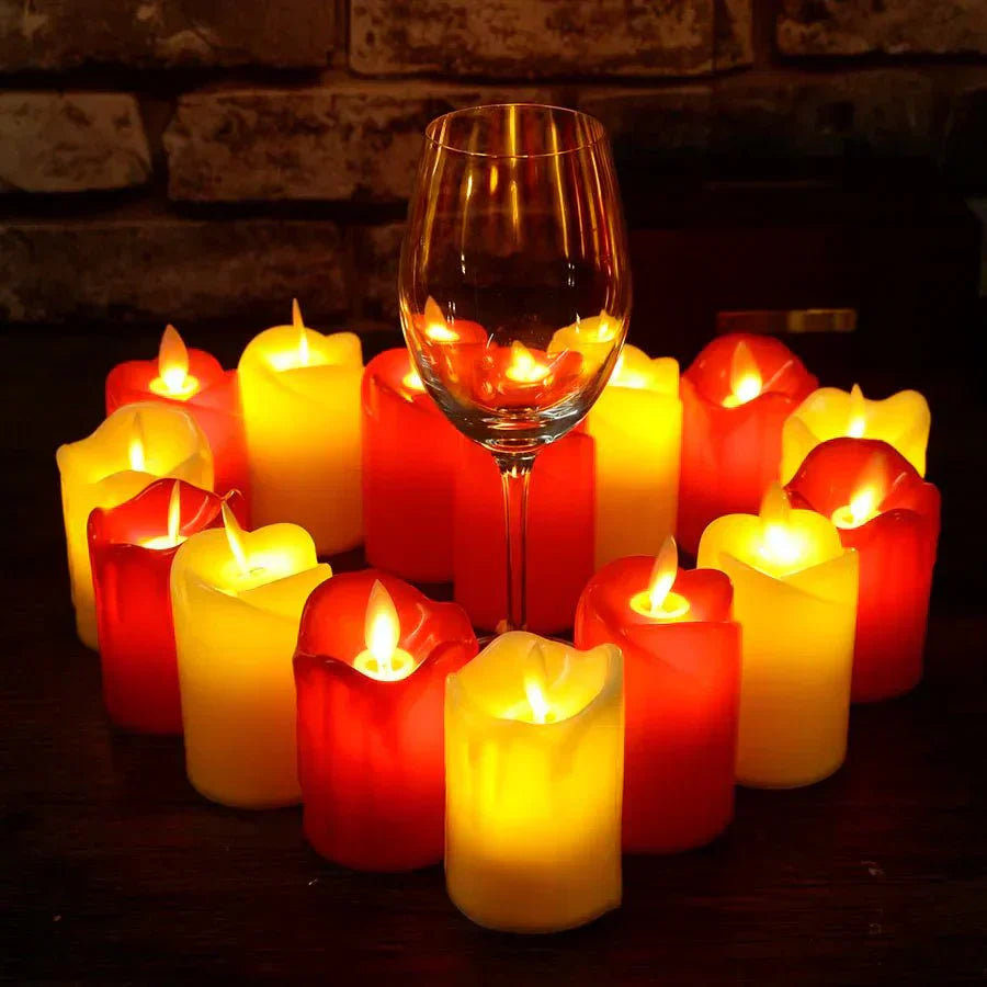 Flameless LED Candles – Elegant Battery-Powered Decor for Parties & Events